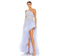 Mac Duggal 11265 Periwinkle One Shoulder Embellished Hi Low Gown Size 8  $798