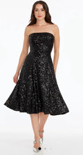 New! Dress the Population Ruby Sequin Strapless Cocktail Dress Sz Small $298