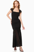 Elliatt Capra Mesh Maxi Dress in Black $295