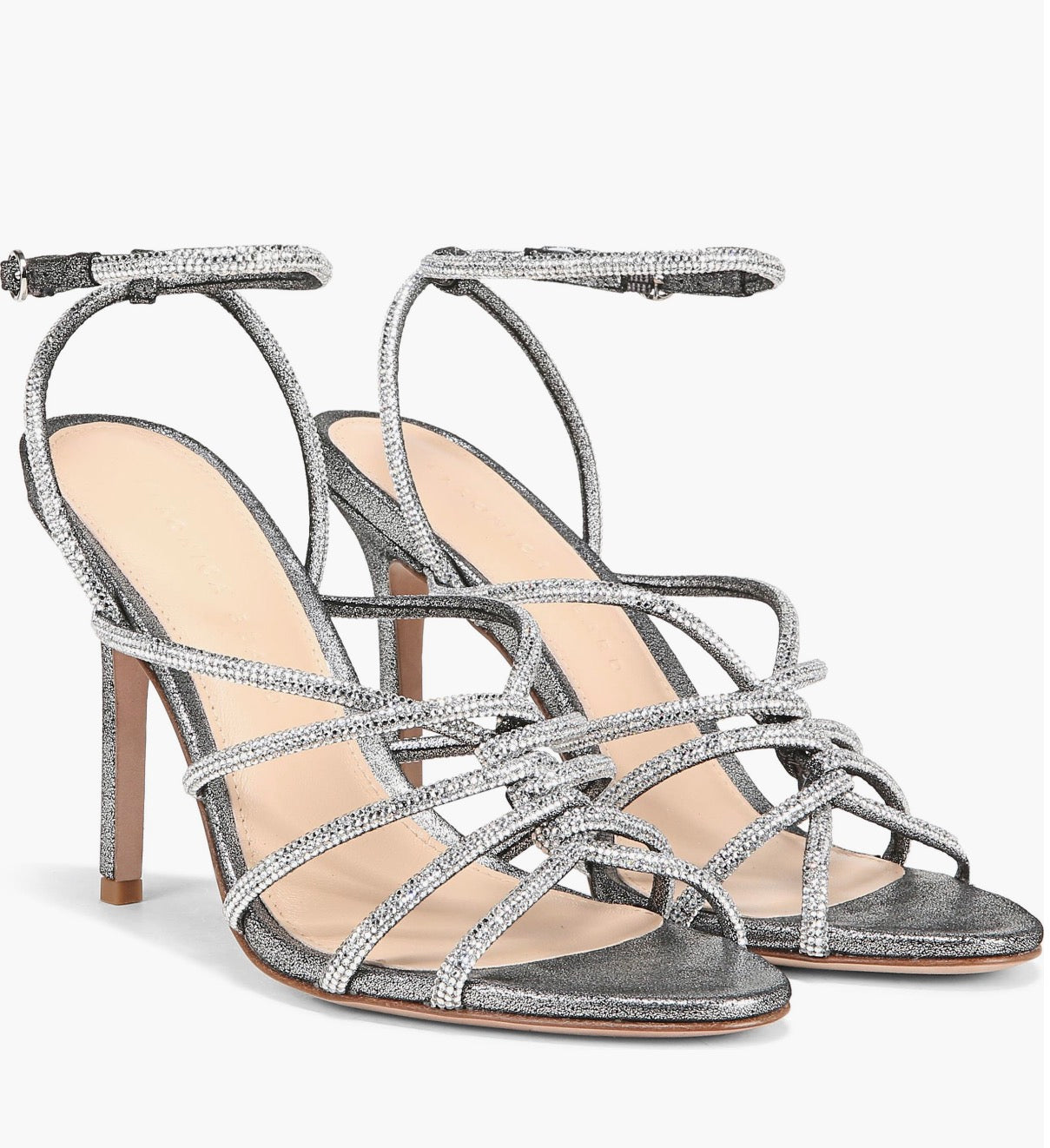 Veronica Beard
Aneesha Ankle Strap Sandal Gunmetal Silver sz 7.5 $395