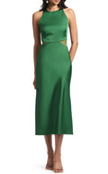 Sachin & Babi Drew Lace Cutout Satin Crepe Dress in Emerald Green Size 2 $465