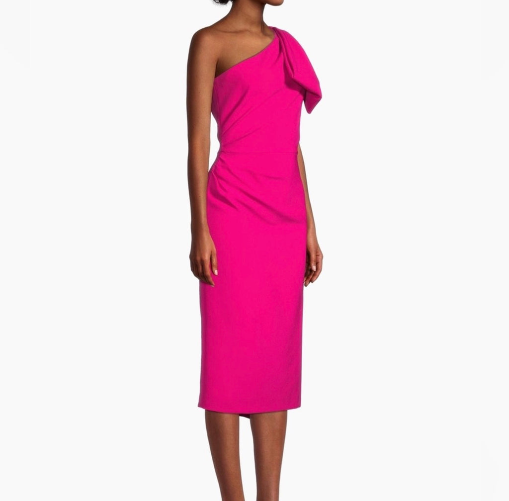 Sachin & Babi
Miranda One-Shoulder Sash Midi-Dress in Passionfruit Sz 6 $495