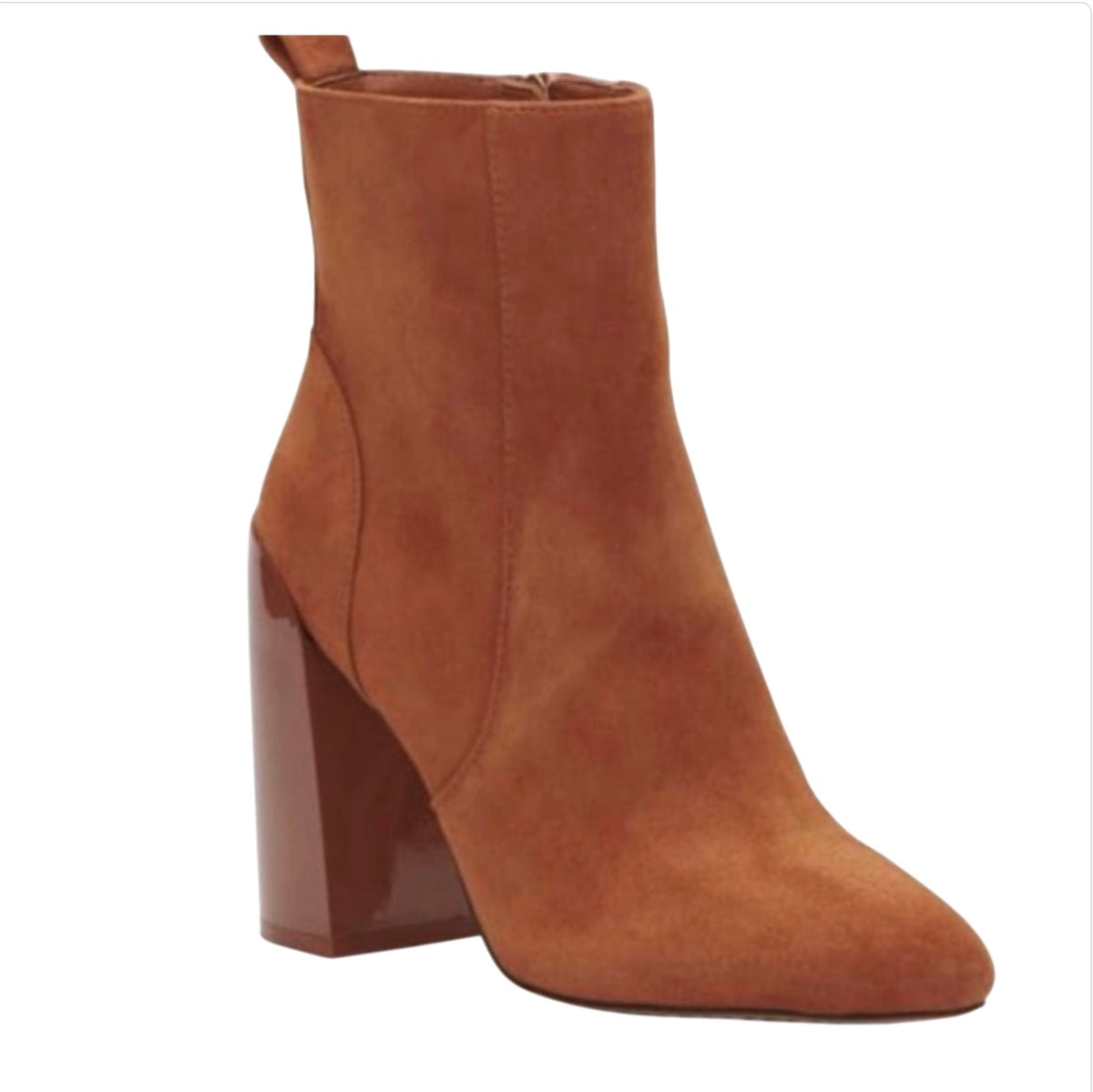 Vince Camuto Enverna Suede Leather Block Heel Bootie Sz 7