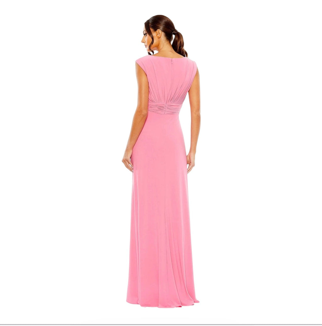 Ieena MAC DUGGAL 55974 Candy Pink Ruched Formal Gown Size 12