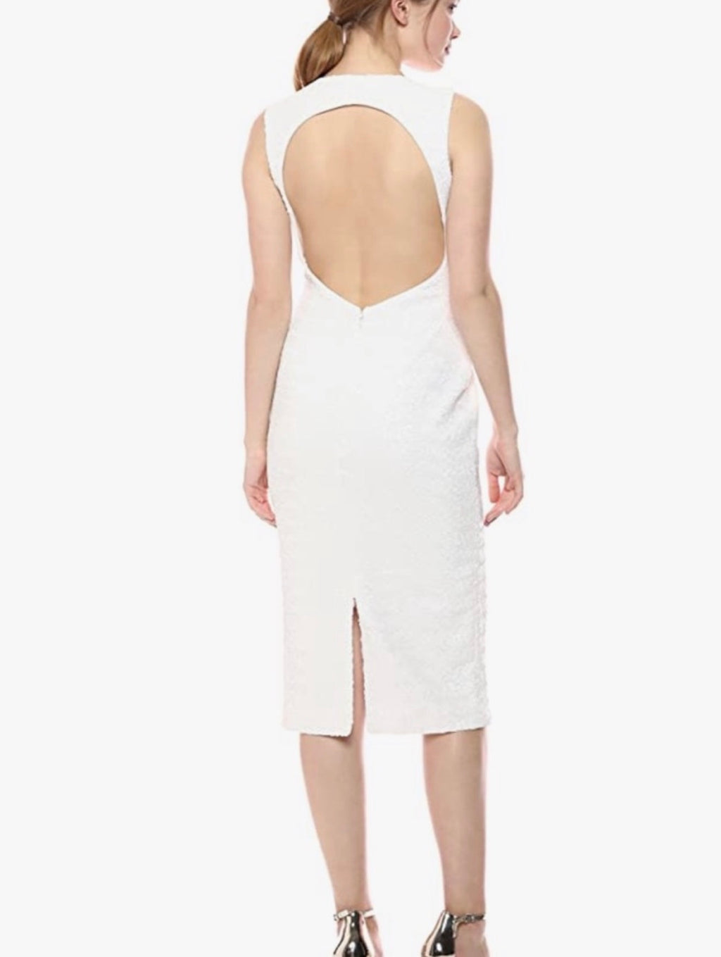 Dress The Population Sequin Rani
Fitted Midi Sheath Dress White Small $268