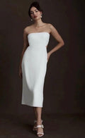 Sachin & Babi Sadie Strapless White Midi Dress Sz 0 $280