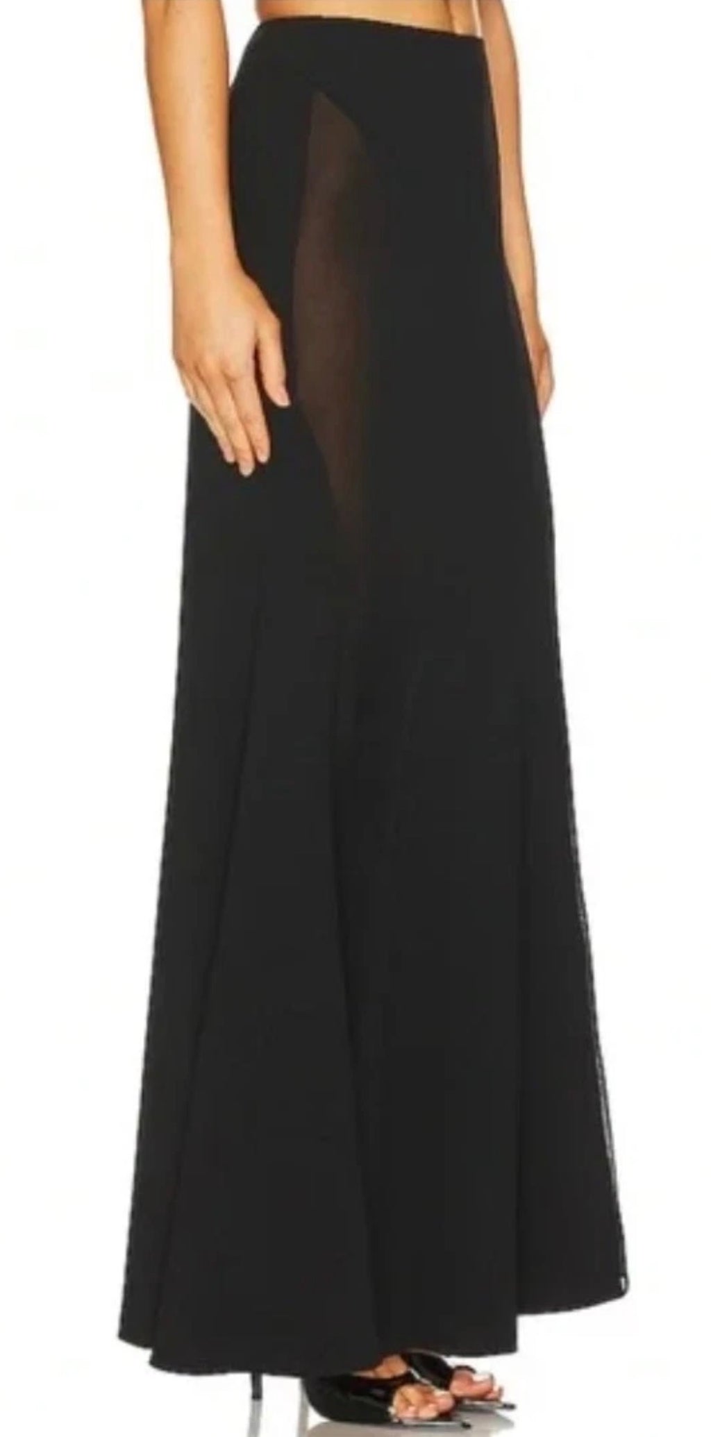 NBD Gisèle Maxi Skirt in Black Sz Medium  $188