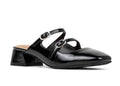 Donald Pliner Tria Double Strap Mule Black Patent Leather Sz 7 $228