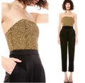 ALICE + OLIVIA Jeri
Embellished Jumpsuit Gold and Black size 8 $1,095