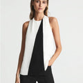 Reiss Sharon Black White Colorblock
Sleeveless Top Sz 2 $210