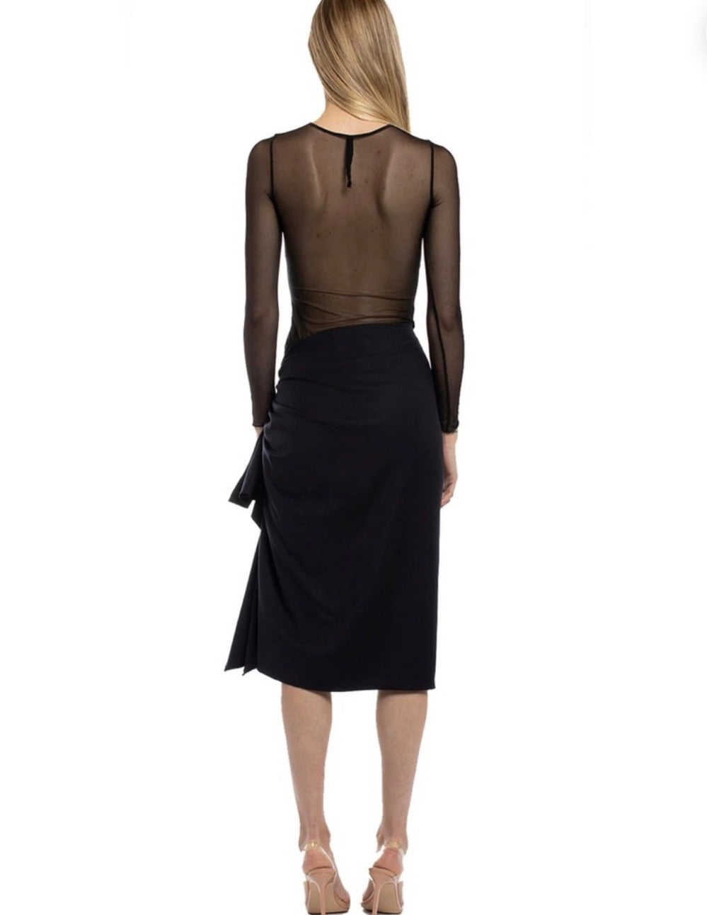New! Mother of All Colette Midi Skirt in Black Sz Small $490