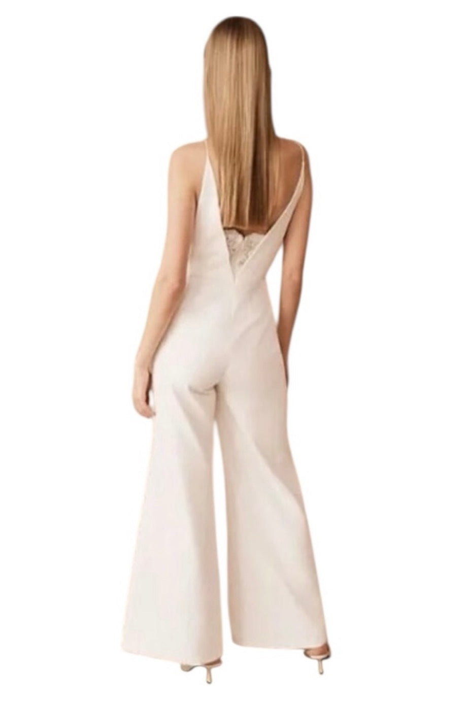 BHLDN x Sachin & Babi Carrie Bridal Jumpsuit – Size 6 Cream Satin Wedding Jumpsuit $795