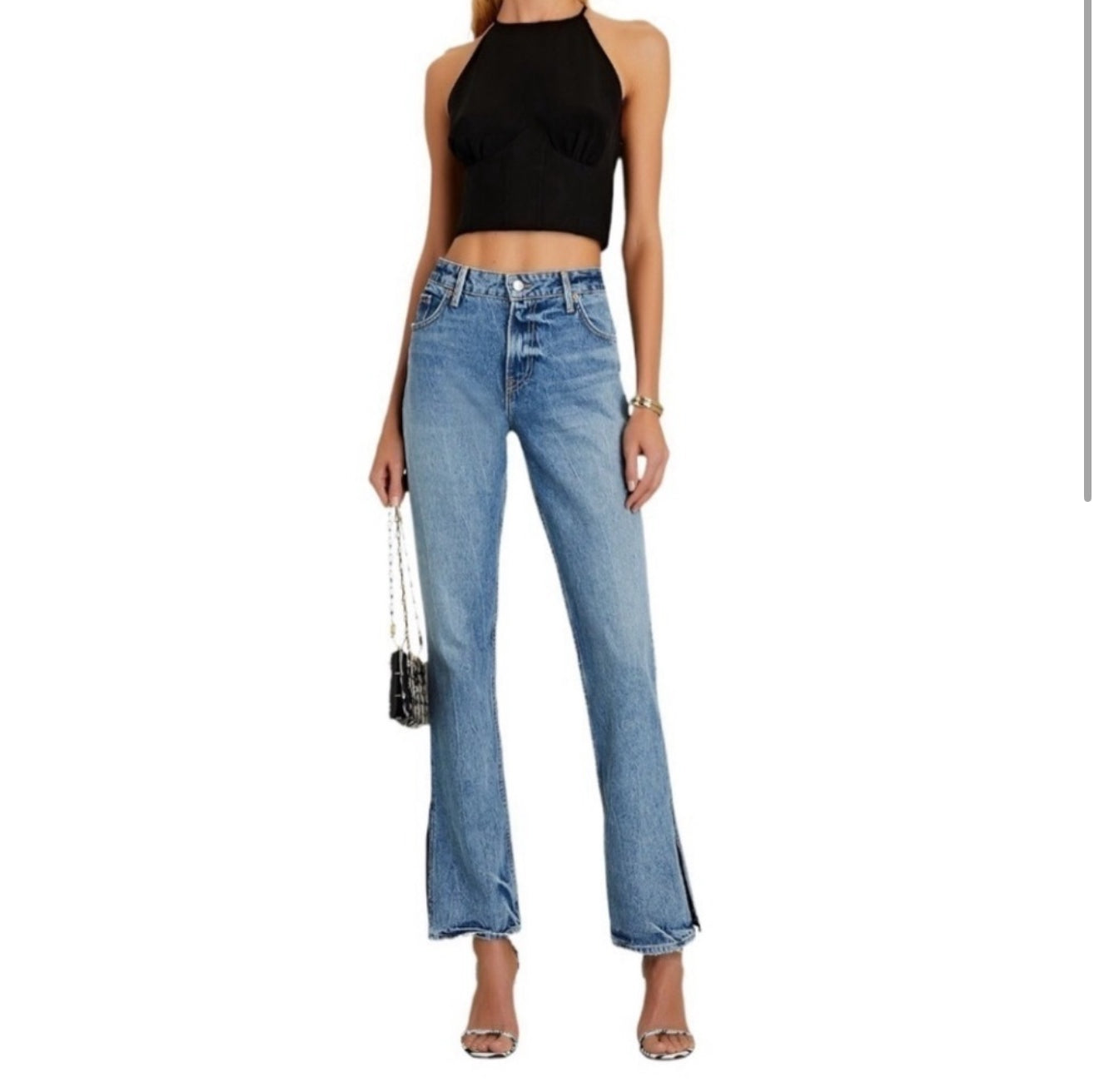 GRLFRND Hailey Low Rise Slim Boot in Melrose Sz 25 $225