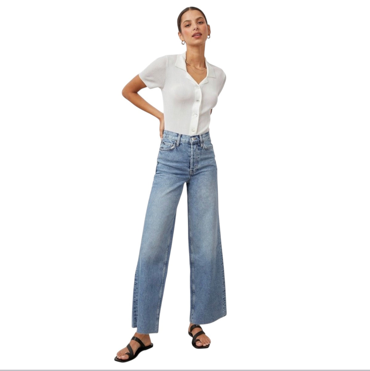 Rails Getty Wide Leg Old Indigo
Jeans Sz 31