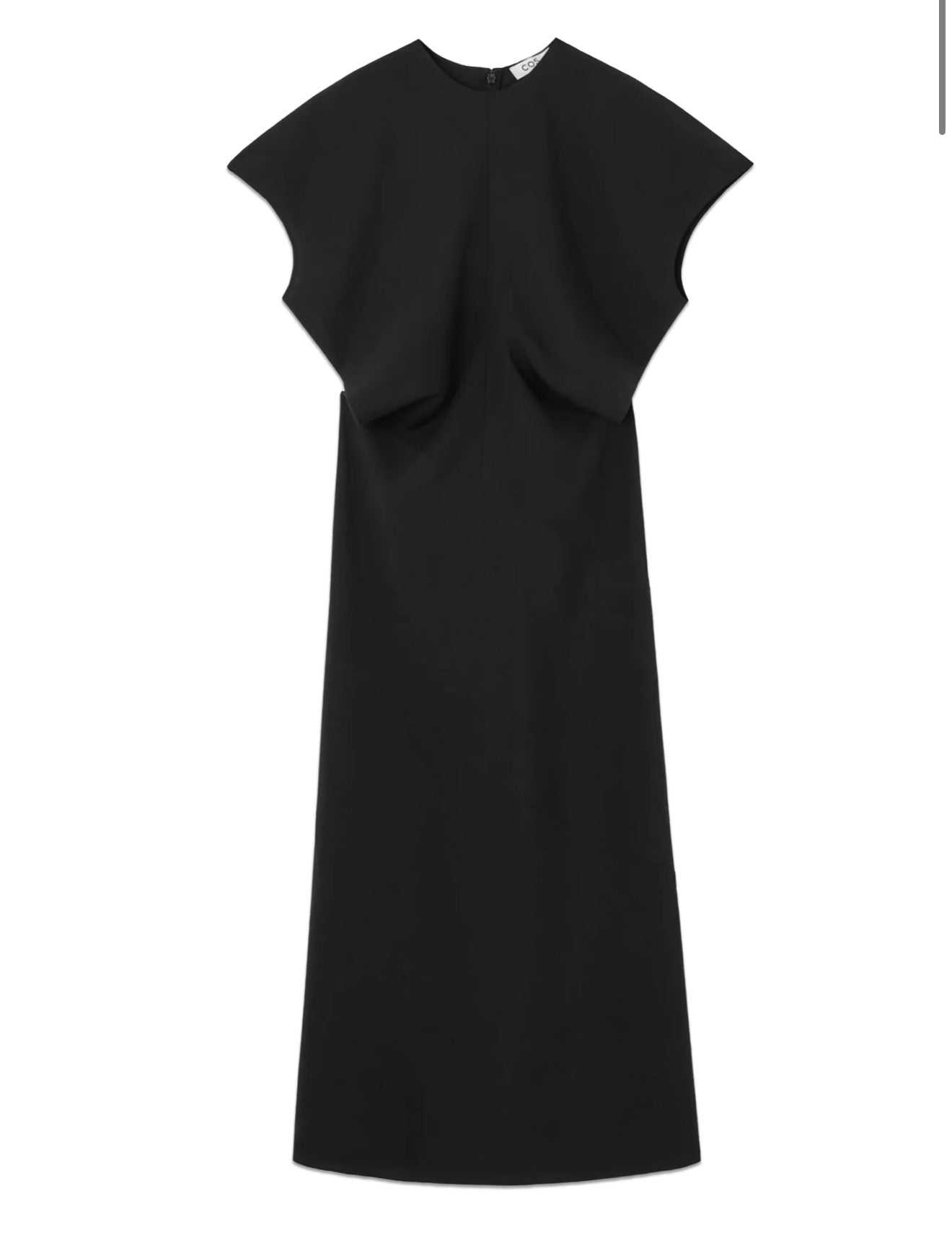 COS Spiral Seam Maxi Dress Black Size 6