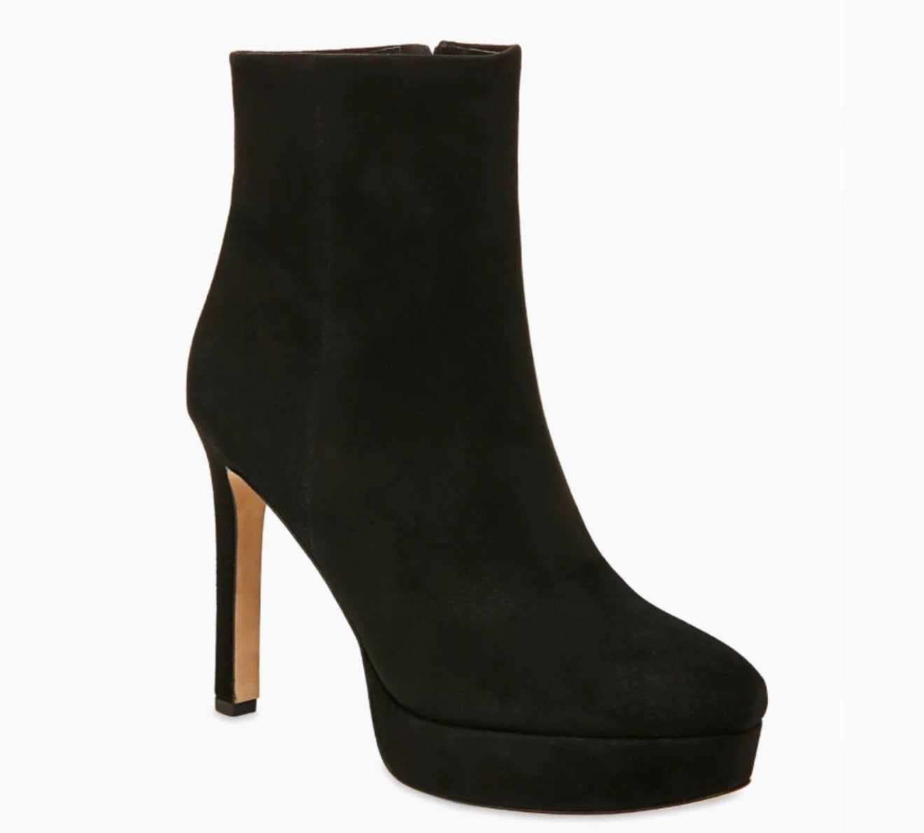 Veronica Beard Dali Suede Platform Ankle Boots, Black Size 8.5 $550