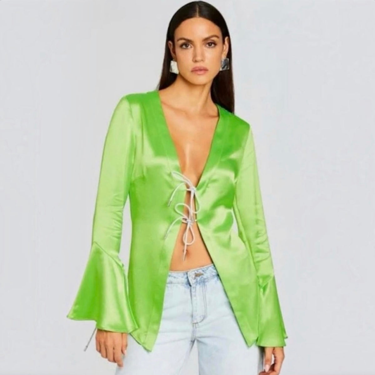 Retrofete Svea Blouse in Fresh Lime XS