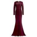 Rachel Zoe Angie Fig Purple Lace Open Back Long Sleeve Gown
Dress Sz 0 $525