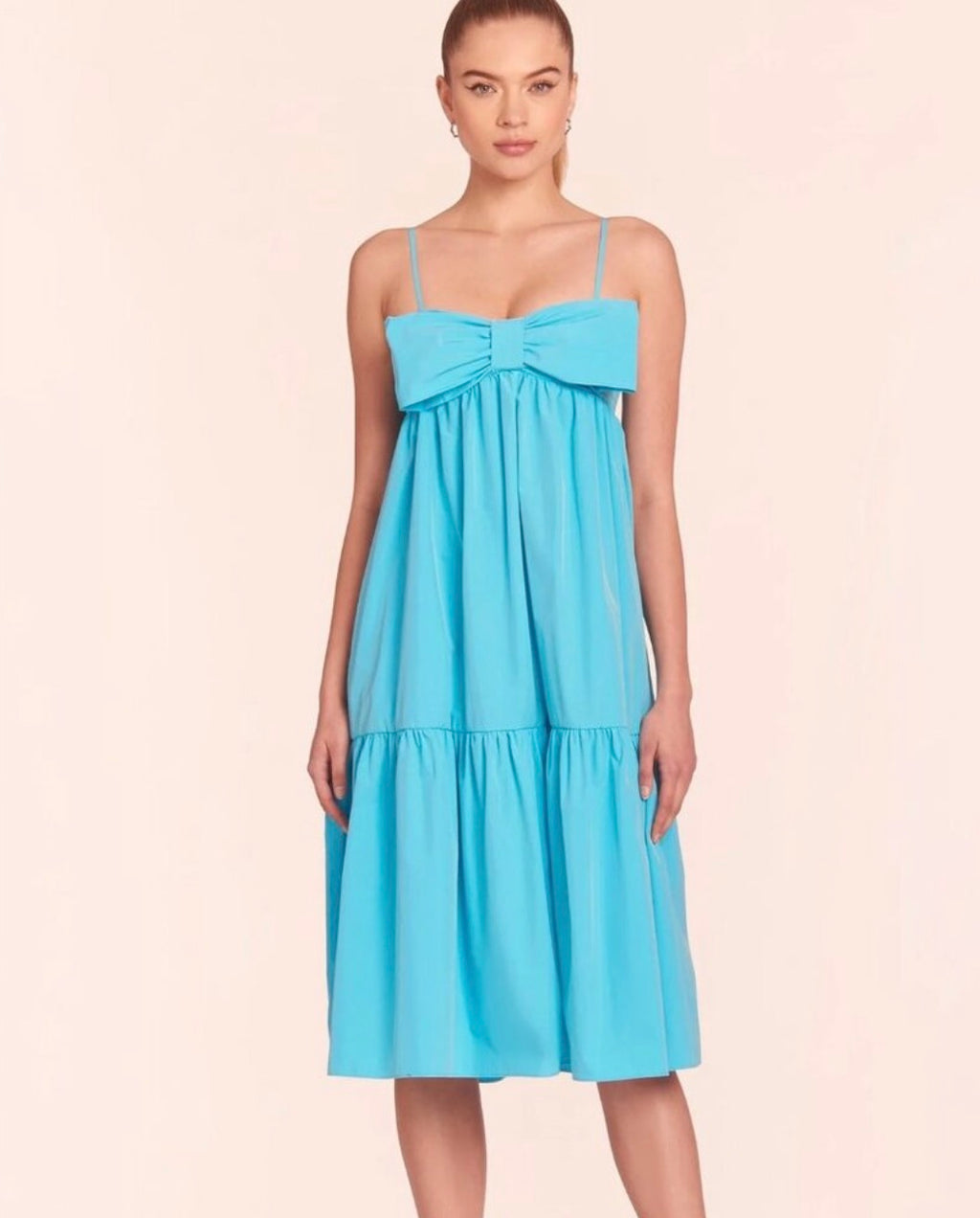 Amanda Uprichard Gianina Midi Dress Marina Blue Sz Small $268