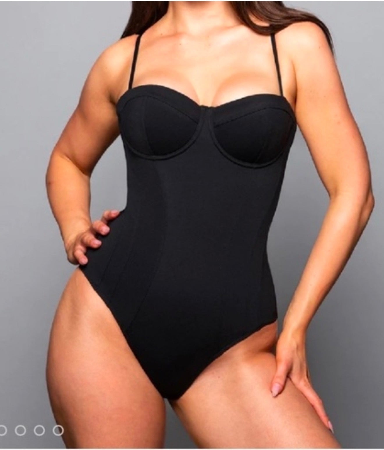 TA3 Black Pushy Sculpting One Piece Swimsuit Bodysuit $188