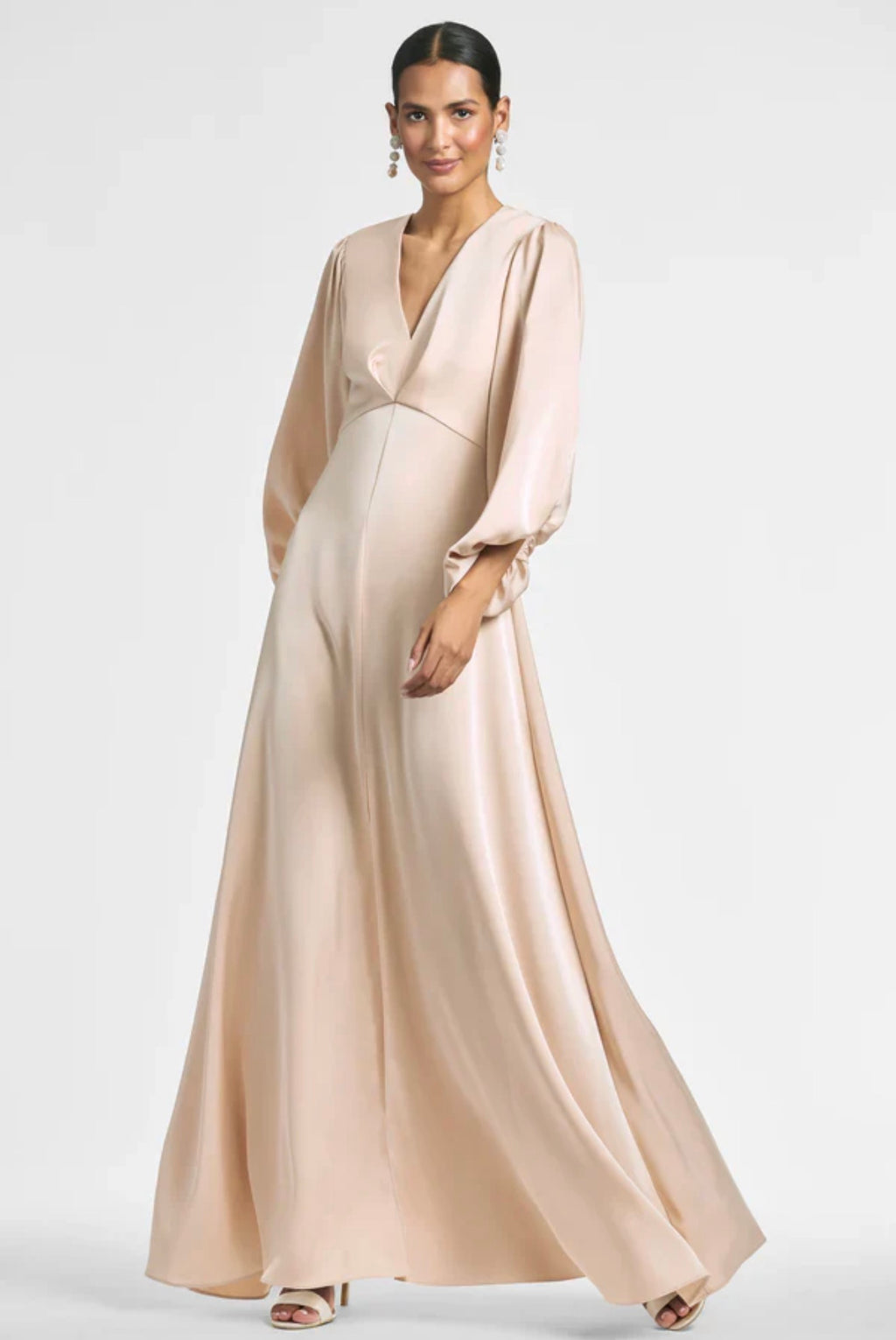 Sachin & Babi Jenny Gown in Champagne Sz 6 $795