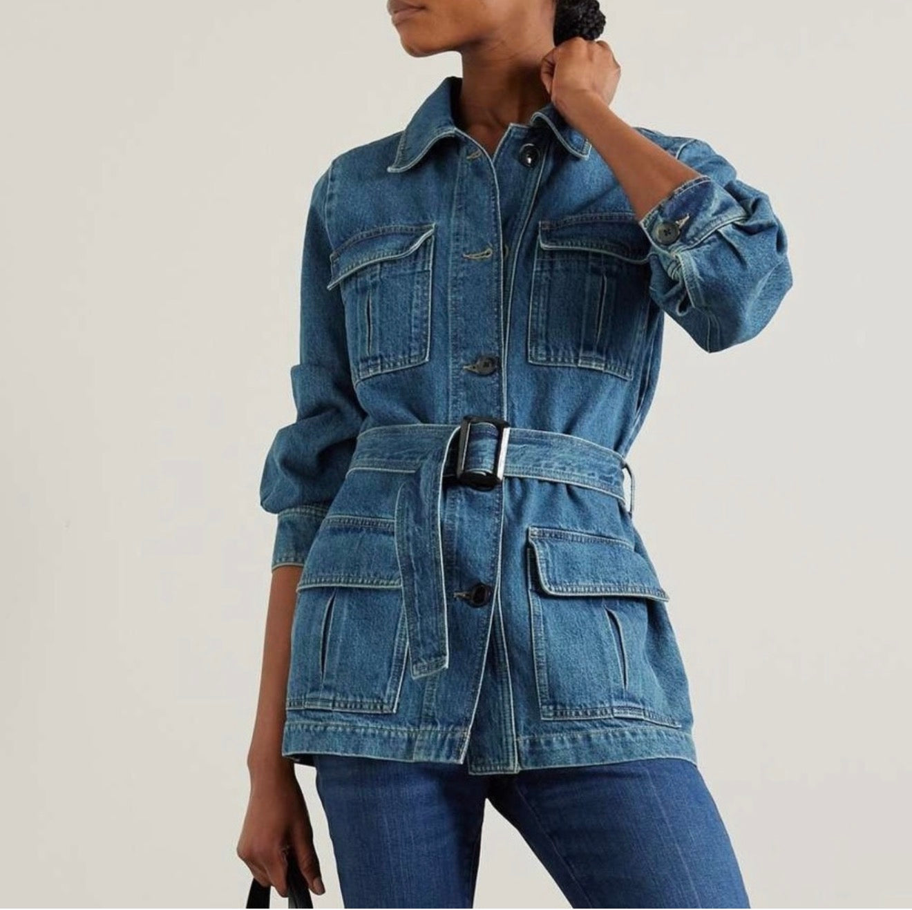 Frame Denim Safari Jacket in Ponderosa Sz Small $448