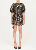 RHODE Dafina Top Black Gold Metallic Silk Blend NWT Size Small $375