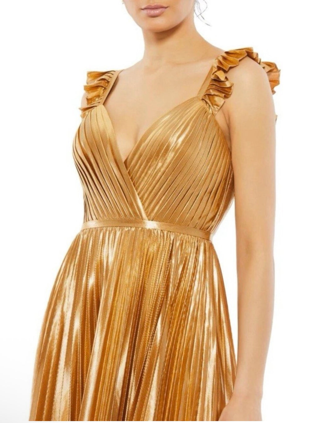 IEENA FOR MAC DUGGAL 26609
NWT
Pleated Ruffled Sleeveless Gown Sz 6 $498