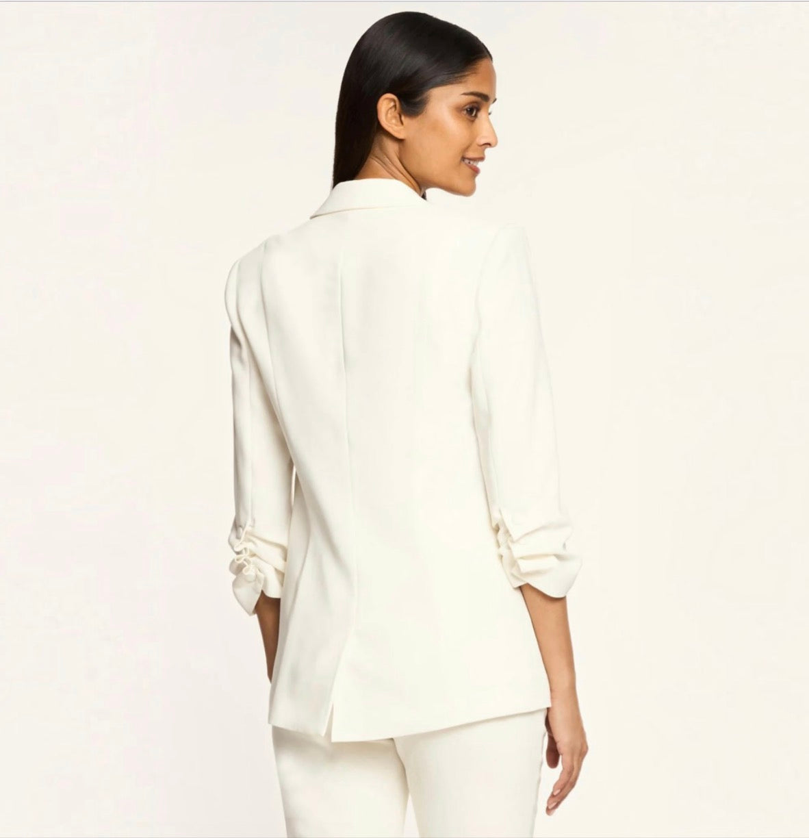 CINQ À SEPT Crepe Khloe Ivory Blazer Size 0