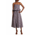 NACKIYÈ Floral Ditsy Pintuck Peplum Strapless Midi Dress Sz 38 US 6 $985