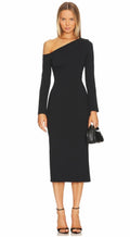ENZA COSTA Exposed Shoulder Dress in
Black Sz XS $275