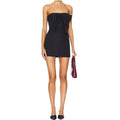 Endless Rose Bow Strapless Minidress in Black Sz XS