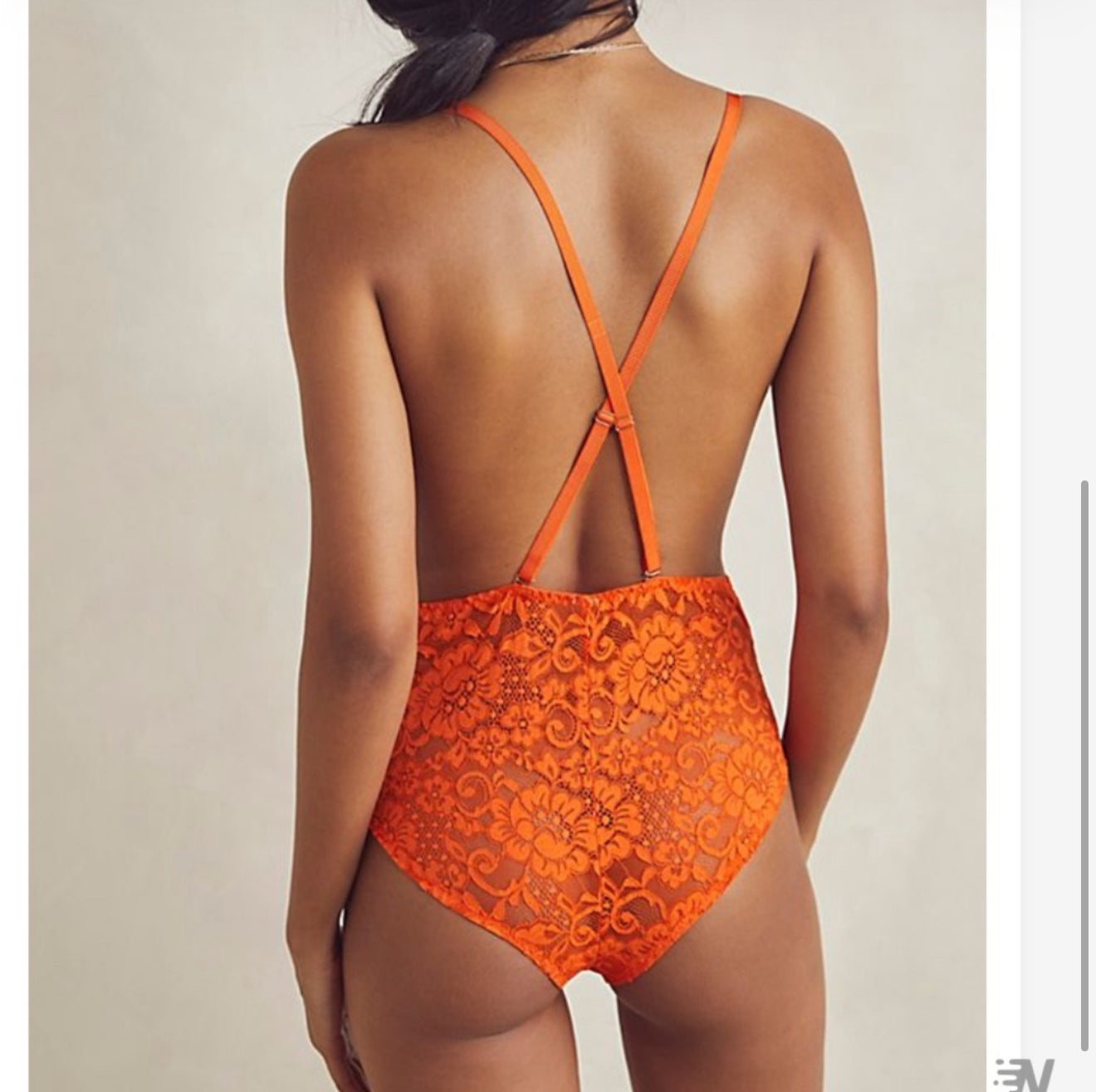 We Are HAH Comin' In Haht Lace Bodysuit in Burnt Orange $80