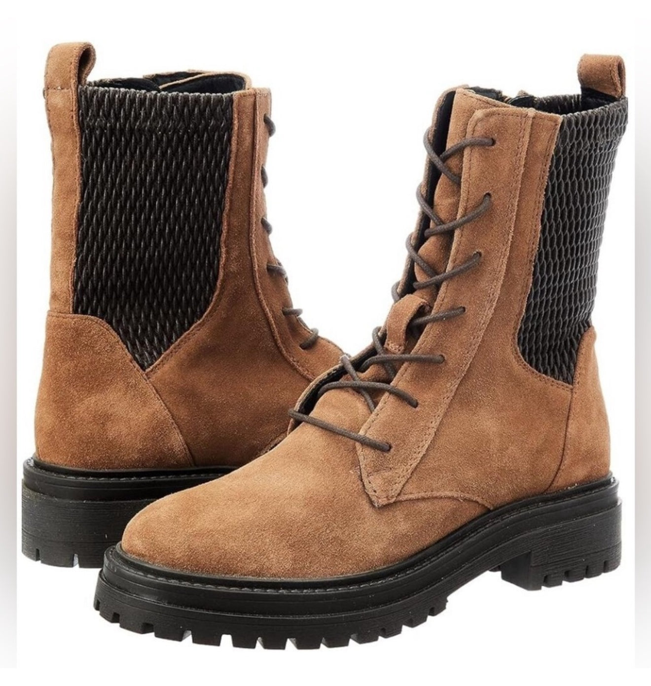 Geox Iridea Respira Brown Suede Combat boots Sz 38 $170