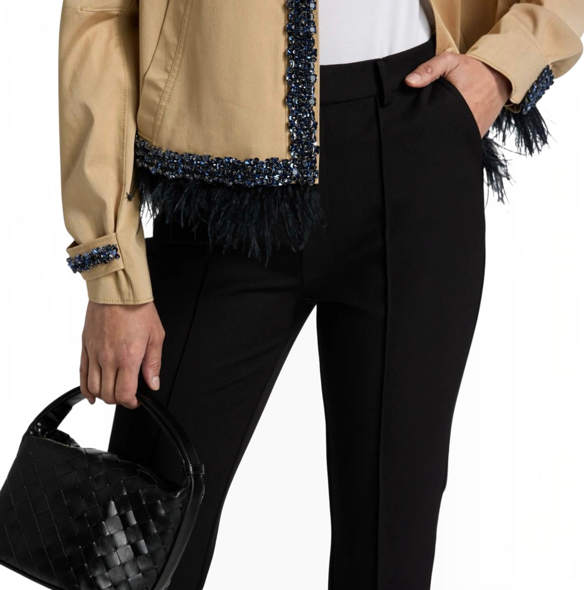 CINQ À SEPT Emmy Seamed Pants Black Size 4