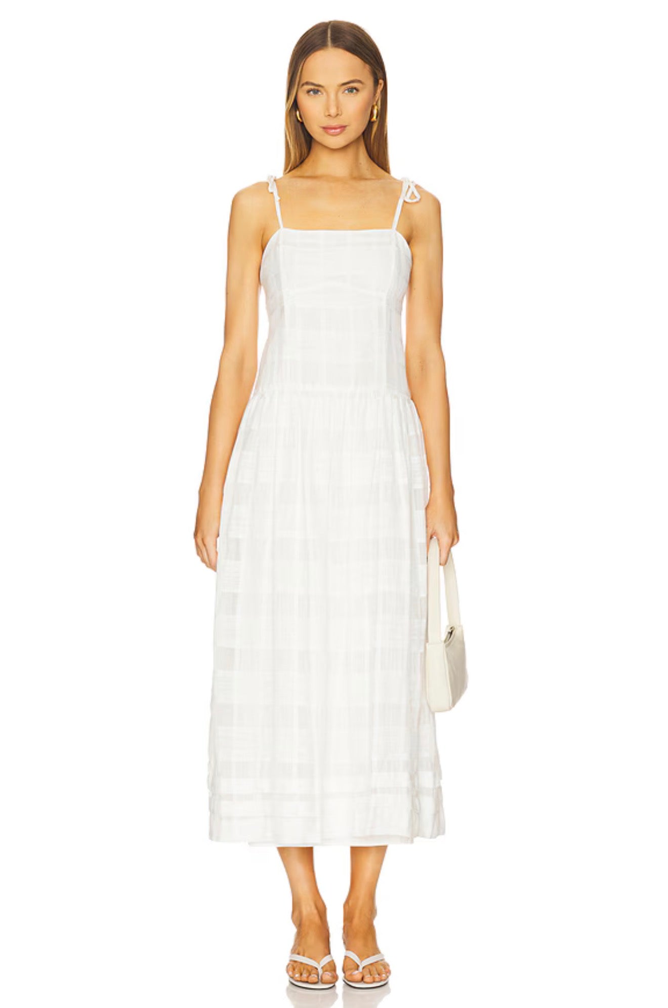 Rag & Bone Presley Plaid Dress in White sz 4 $498
