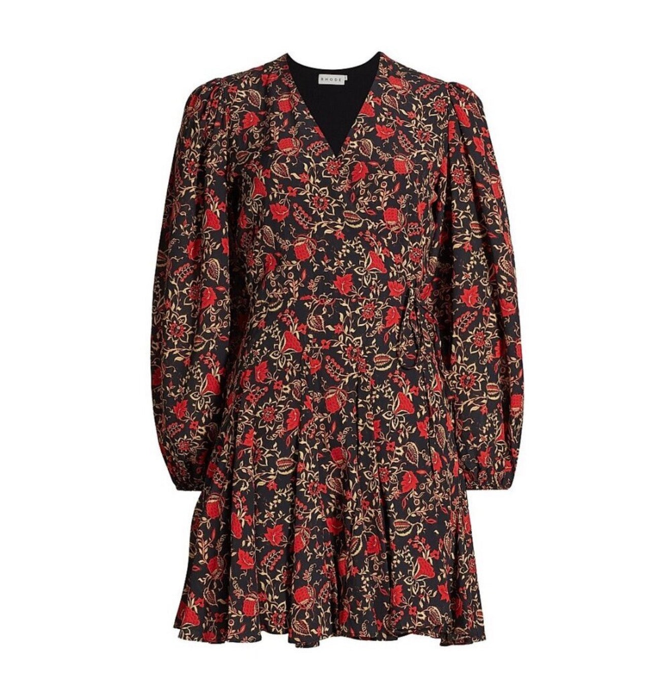 RHODE CARO FLORAL PRINT MINI Wrap DRESS in LA TOILE XS $565