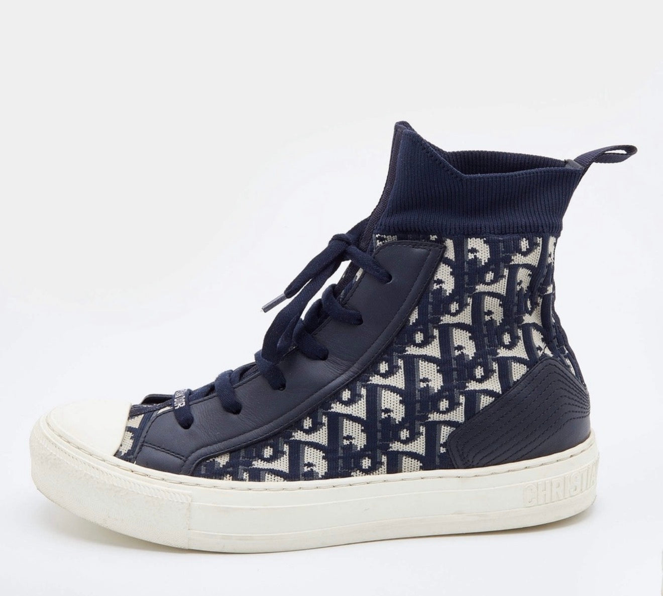 Christian Dior Walk'n'Dior Oblique Technical Sneakers Deep Blue Size 39.5 $1090