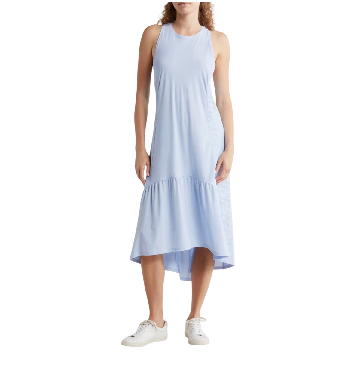 Sweaty Betty Ace Racerback High-Low Midi Dress Blue Size Small