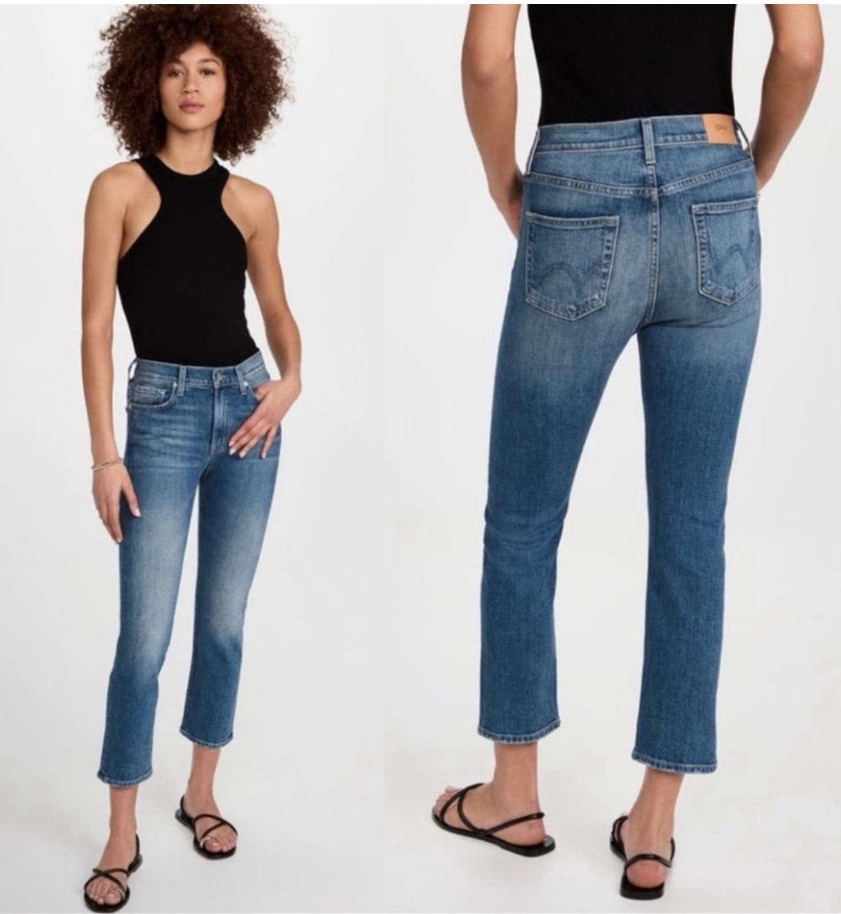 RE/DONE 90's High Rise Ankle
Crop Jeans $265 Sz 24