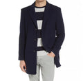 SOFT CLOTH Men's Jersey Car Wool Blend Coat in Navy Size Medium $295