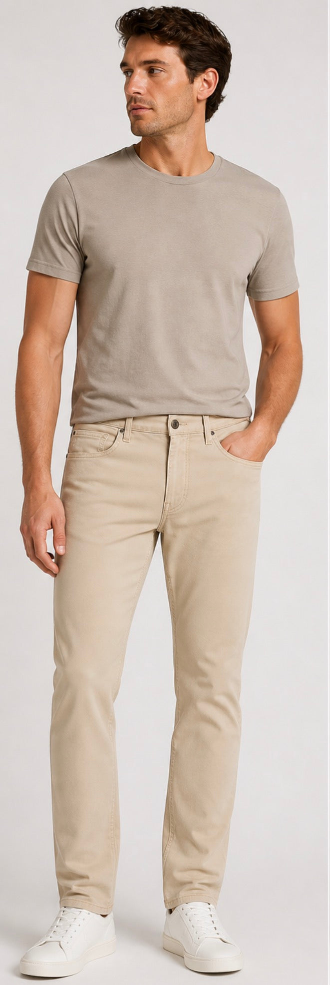 EDWIN Jace Classic Straight Leg Jeans in Oyster Sz 38 $168