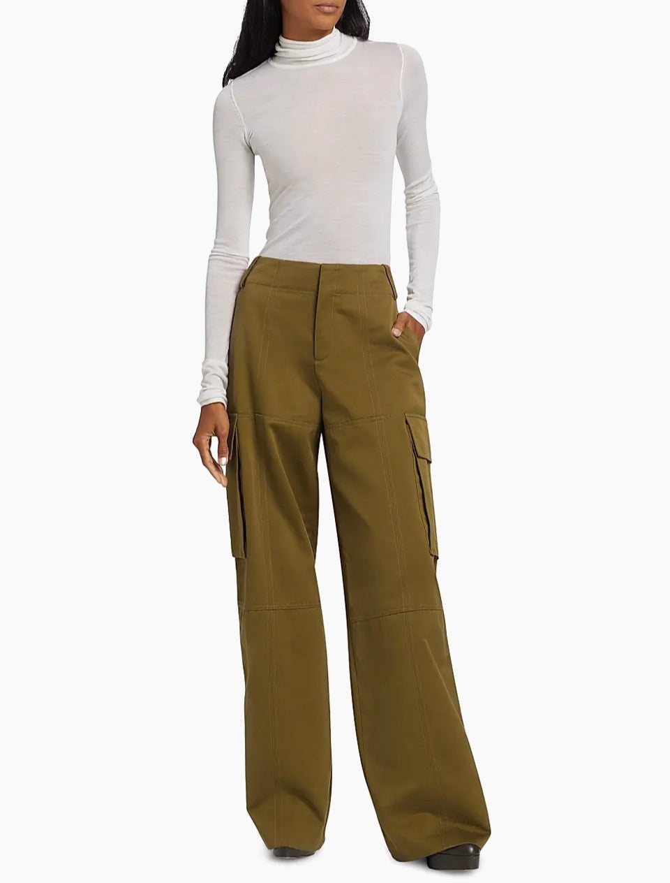 A.L.C.
Jo Cotton-Blend Turtleneck Top Sz XL $295