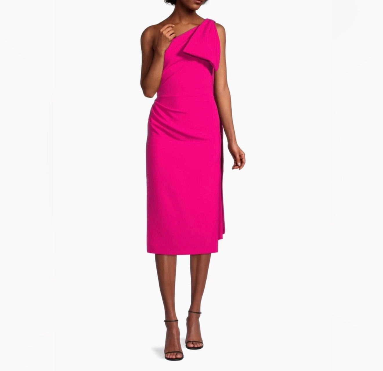 Sachin & Babi
Miranda One-Shoulder Sash Midi-Dress in Passionfruit Sz 6 $495
