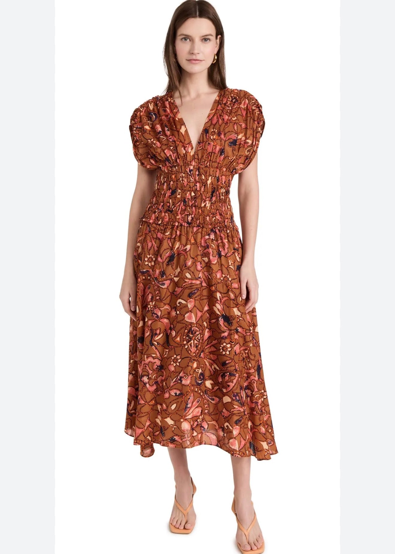 A.L.C.
Lucia Floral Smocked Midi Dress Sz 6 $595
