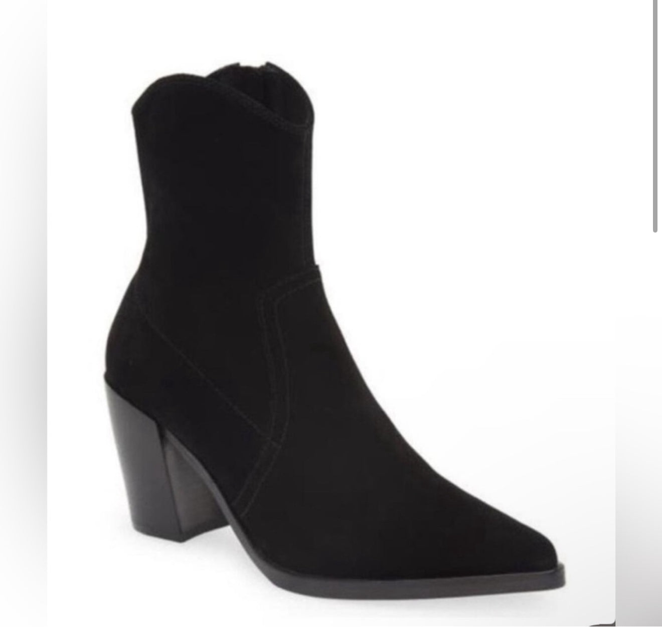 Jeffrey Campbell Jolena Black Suede Leather Western Ankle Bootie Sz 5.5 $200