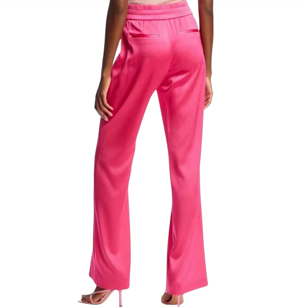 ALICE + OLIVIA Jody Satin High
Waist Slit Front Pants Pink Sz 8
