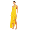 leena Mac Duggal 55847
Asymmetrical Ruffle Hem Halter Strap
Dress Sz 14 $298