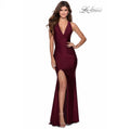 La Femme 28677 Satin Jersey Trumpet Gown Dark Berry
Dress Sz 8