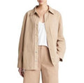 Vince
Snap Front Twill Overshirt Tan Sz Medium $425
